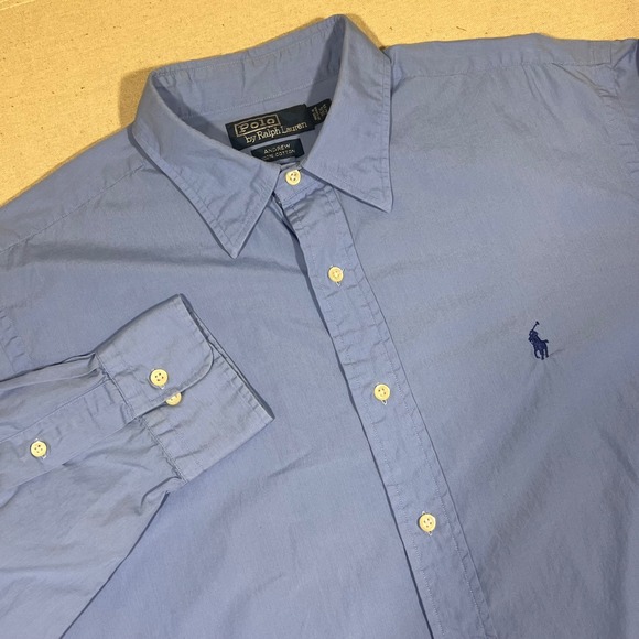 Polo Ralph Lauren Andrew Cotton Button Down Shirt 16.5 34/35 - Picture 1 of 9